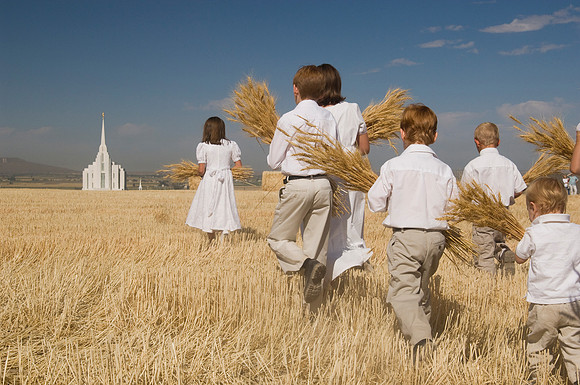 Children in the wheat fields- AUG 2007