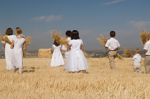 Children in the wheat fields- AUG 2007