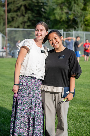 Sister Missionaries on campus near the Upper Fields - Sister Bradshaw & Sister Balacano