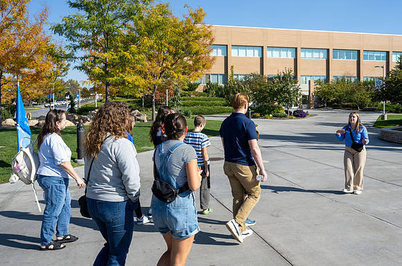 Admissions office offers campus tours to perspective students and their families.