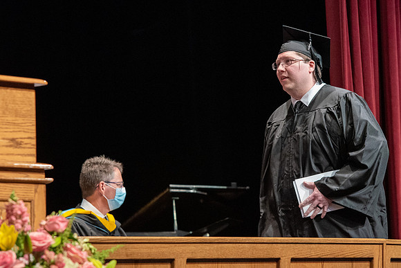 Graduates during convocation of the College of Physical Sciences and Engineering.