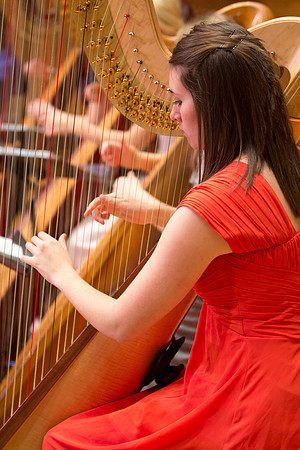 Harp Ensemble dress rehearsal