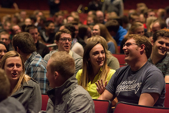 The Gilberts play a getting-to-know-eachother game with the audience to get things warmed up.