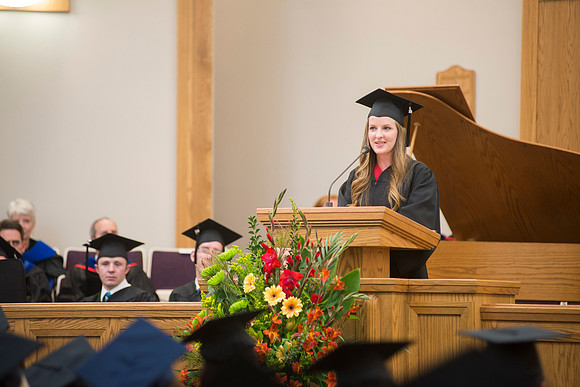 Student speaker Cathrine Bird will graduate in Psychology.