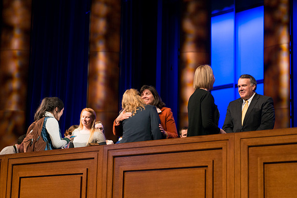 Carole M. Stephens, First Counselor of the Relief Society General Presidency, speaks to BYU-Idaho students at Devotional.