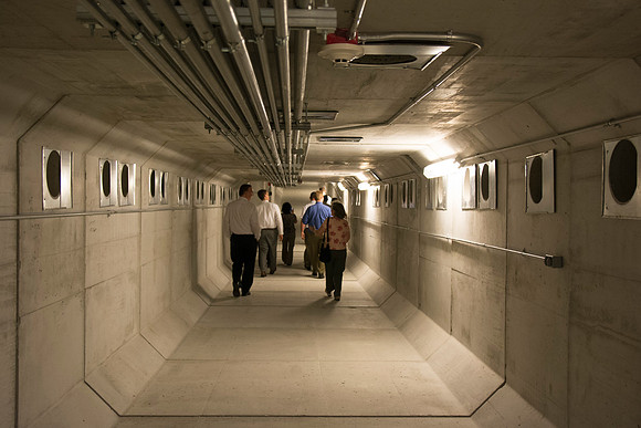 Human Resources takes new employees on a tour of the BYU-Idaho Center.