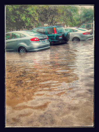 July 15, 2014 Over an inch of rain in less than an hour created a flash flood through Rexburg streets, through a few BYU-Idaho buildings and also flooded several students basement apartments. The even
