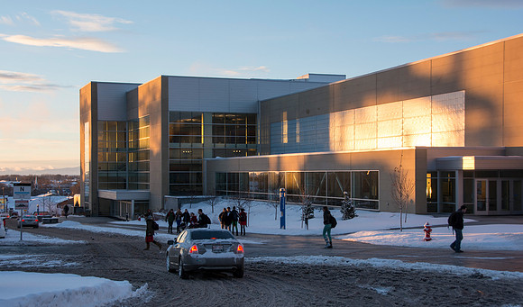 BYU-Idaho campus after a winter storm.
