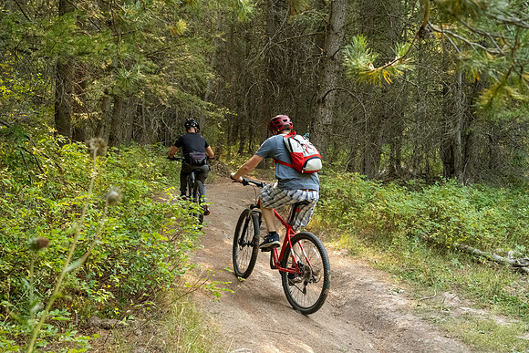 Media Creation Team mountain biking.