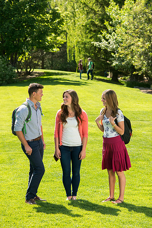 Student models for the Be Smart brochure cover.