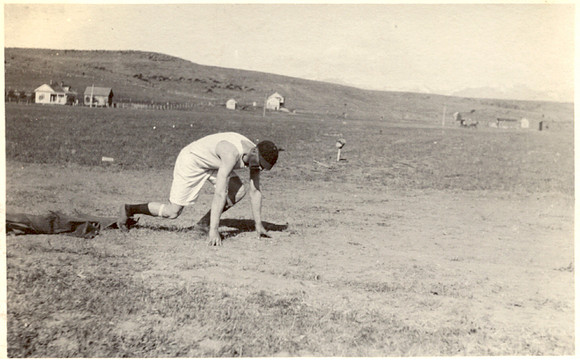 Track meet before there was a track.