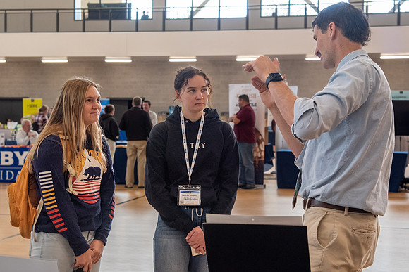 Prospective students learn about the academic departments at BYU-Idaho during Campus Day.