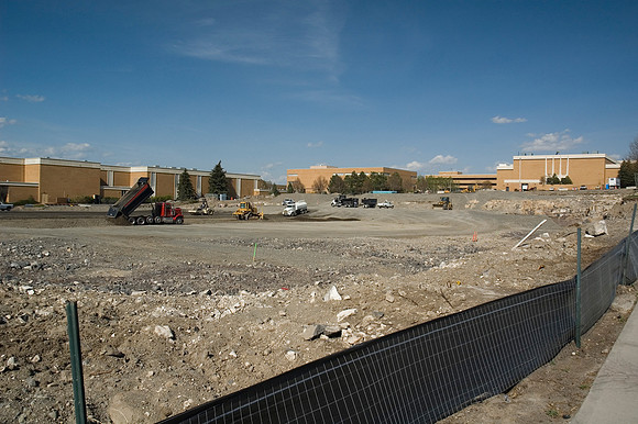 Construction on the Auditorium, later named the BYU-Idaho Center.