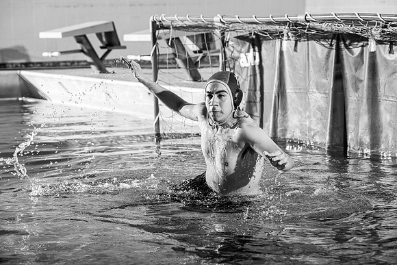 Swimming Pool fitness banner photoshoot.