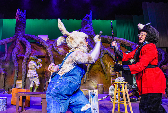 The theatre department's dress rehearsal of the Wind in the Willows in the Snow Drama Theatre.