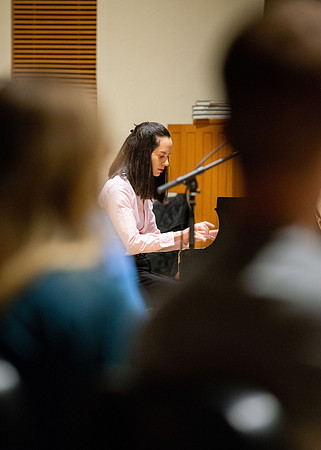 Performance of two jazz bands held at the Ensemble Hall.