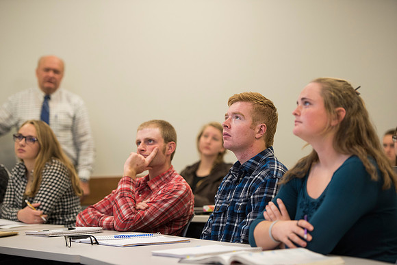 Animal Science majors listen and learn in the classroom.
