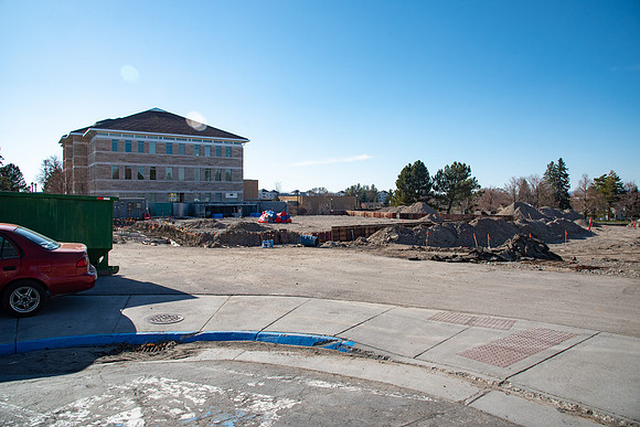 Foundation for the ceramic lab building where the Kirkham Building use to stand.
