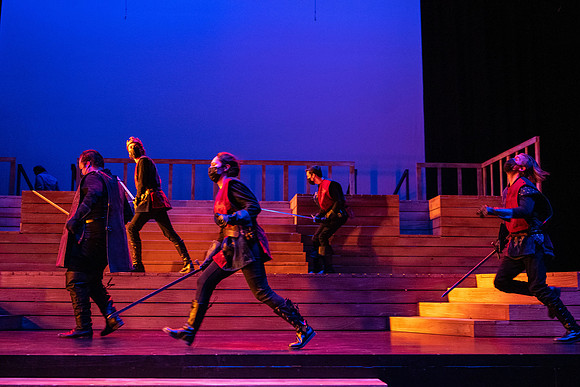 BYU-Idaho theatre department dress rehearsal of Shakespeare's Henry V.