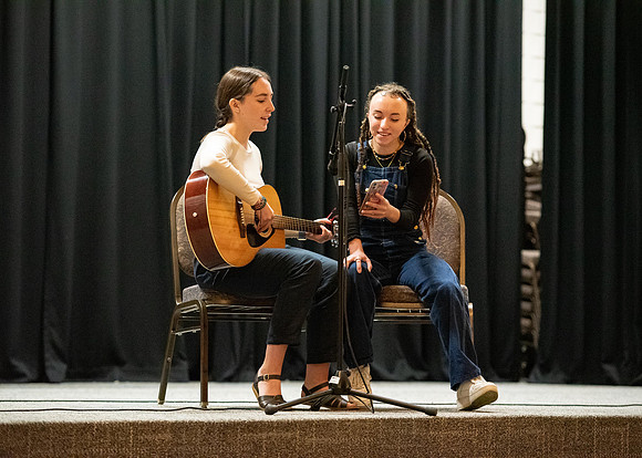 Students audition for a spot with Acoustc Cafe.