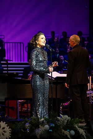 Laura Osnes performs during the Christmas concert with BYUI Student music programs.
