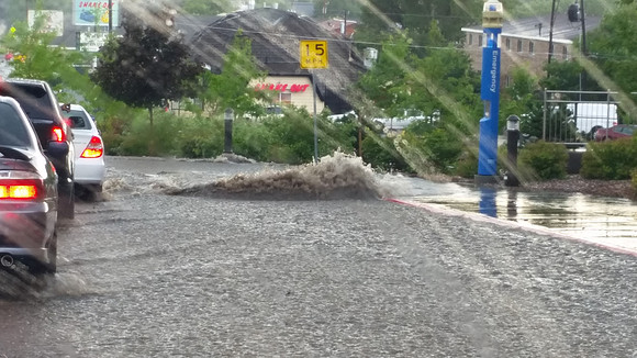 July 15, 2014 Over an inch of rain in less than an hour created a flash flood through Rexburg streets, through a few BYU-Idaho buildings and also flooded several students basement apartments. The even