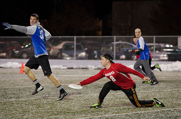 BYU-Idaho students participate in the ultimate frisbee championship game held at the stadium