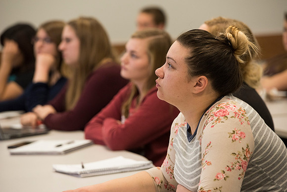 Animal Science majors listen and learn in the classroom.