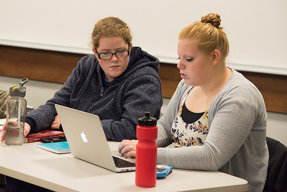 Animal Science majors listen and learn in the classroom.