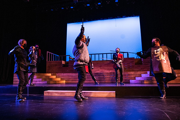 BYU-Idaho theatre department dress rehearsal of Shakespeare's Henry V.