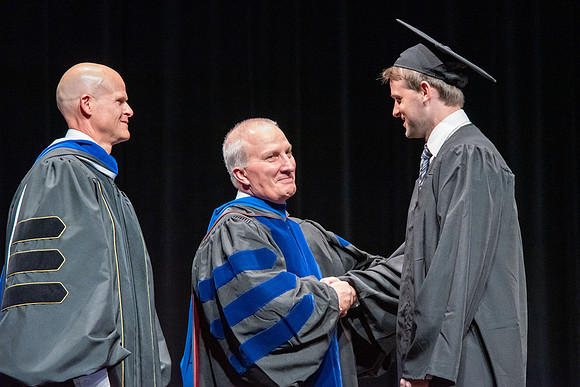 Graduates during convocation of the College of Physical Sciences and Engineering.