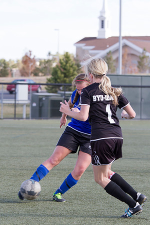 BYU-I student athletes go head to head on the upperfields in the women's competitive soccer league.