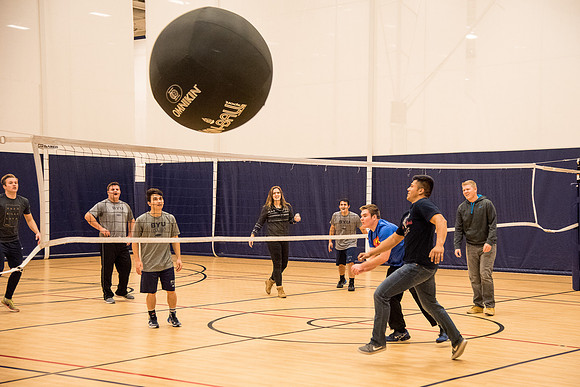 Closing social held in the I-Center courts. Food and fun with a Kin-Ball.