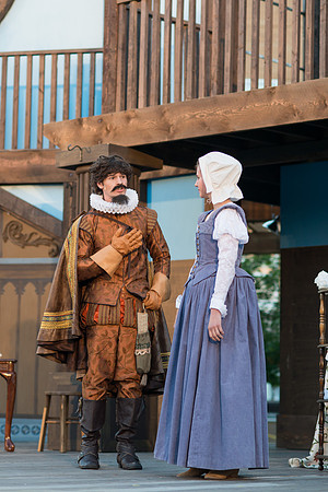 Brigham Young University-Idaho's production of The Shomaker's Holiday performed out in the amphitheatre in front of the McKay Library.