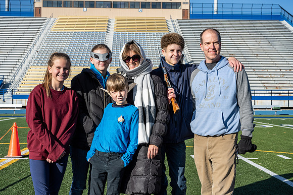 BYU-Idaho employees and their families enjoy a beautiful fall day at the stadium track.