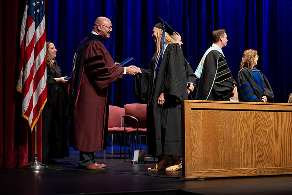 Graduates during convocation for the College of Academic Success & Interdisciplinary Studies.