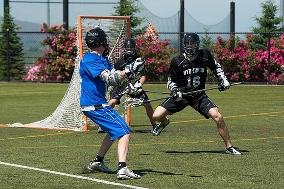 Brigham Young University-Idaho's men's lacrosse plays in the upper fields on campus.