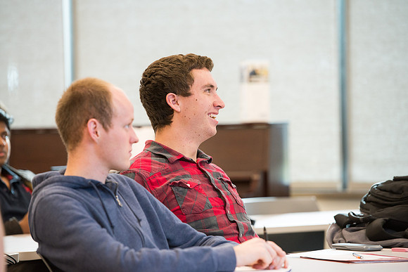 Jody Swenson teaches a class in the new Science and Techonolgy Center.