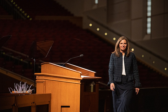 Brother and sister Eyring speak at the opening devotional of Winter semester 2021.