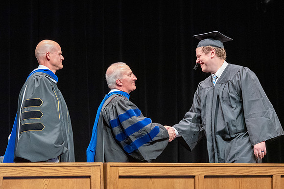Graduates during convocation of the College of Physical Sciences and Engineering.