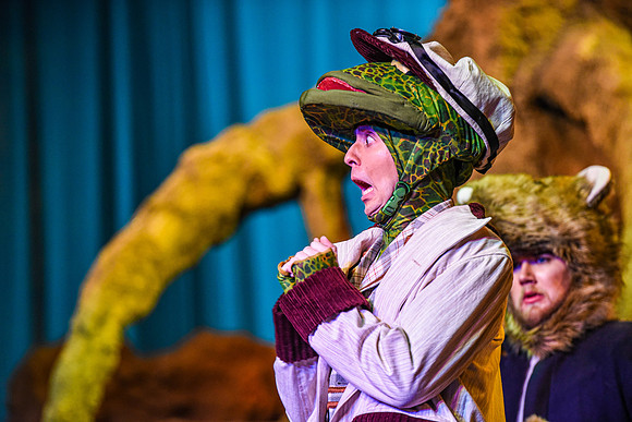 The theatre department's dress rehearsal of the Wind in the Willows in the Snow Drama Theatre.