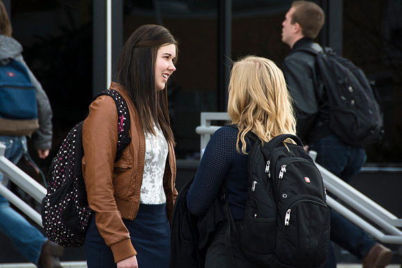 Students on Campus during the first week of Winter Semester