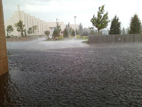 July 15, 2014 Over an inch of rain in less than an hour created a flash flood through Rexburg streets, through a few BYU-Idaho buildings and also flooded several students basement apartments. The even