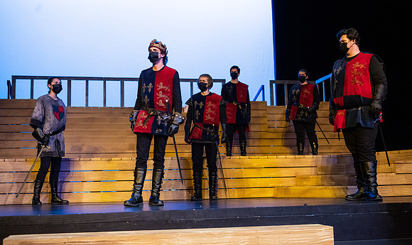 BYU-Idaho theatre department dress rehearsal of Shakespeare's Henry V.