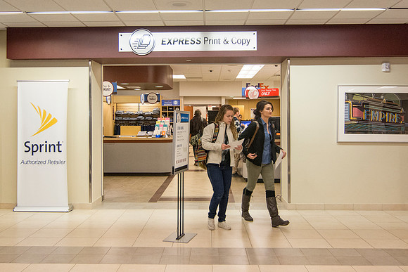 Front entrance of the Express Print and Copy.