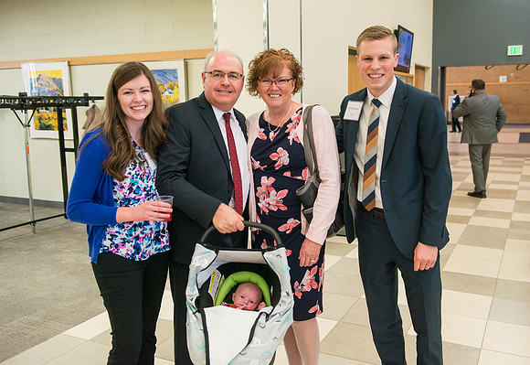 President Henry J Eyring hosts members of the President's Club who gather for a reception and banquet in the BYU-Idaho Marriott Center.