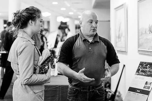 Communication Major Seniors present their original projects at the Communication Senior Showcase.