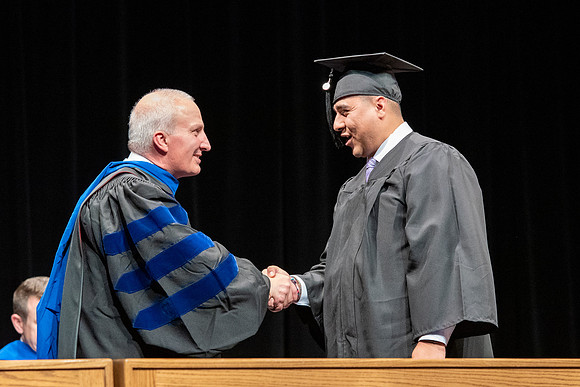 Graduates during convocation of the College of Physical Sciences and Engineering.