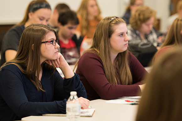 Animal Science majors listen and learn in the classroom.