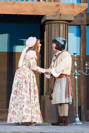 Brigham Young University-Idaho's production of The Shomaker's Holiday performed out in the amphitheatre in front of the McKay Library.